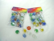 beautiful printed glass bead