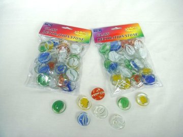 beautiful printed glass bead