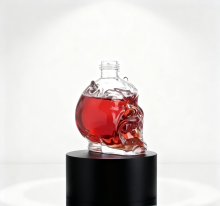 Skull Head Whiskey Vodka Bottle
