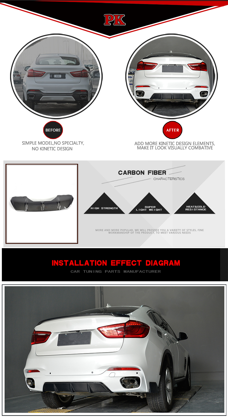 Carbon Fiber Rear Wing Spoiler for Volkswagen Golf MK7 R /GTI 14-17