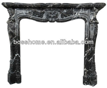 High quality black marble fireplace victorian marble fireplace
