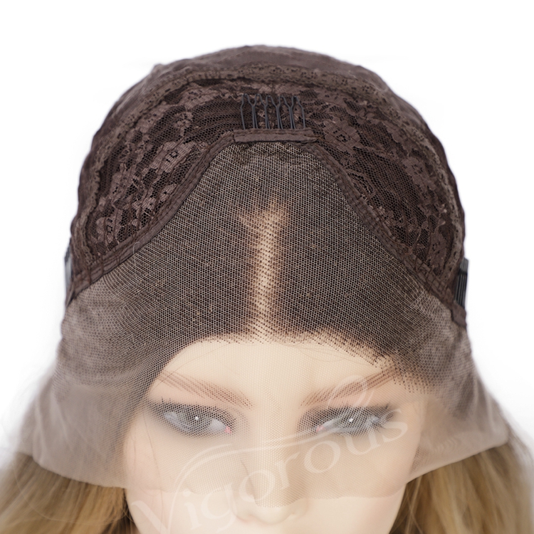Ladies Straight New High Fashion 26 Inch Long Ombre Can You Dye Lace Front Heat Resistant Wig Hair Synthetic