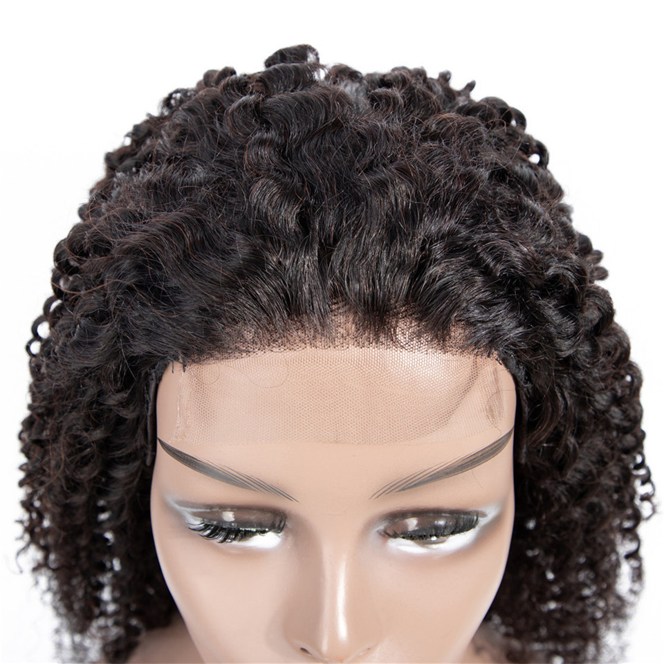 cheap price wholesale peruvian hair kinky curly hair quality human hair closure wigs