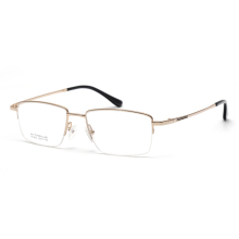 Men's Lightweight Titanium Square Optical Glasses Frames - New Half Frame Eye Wear