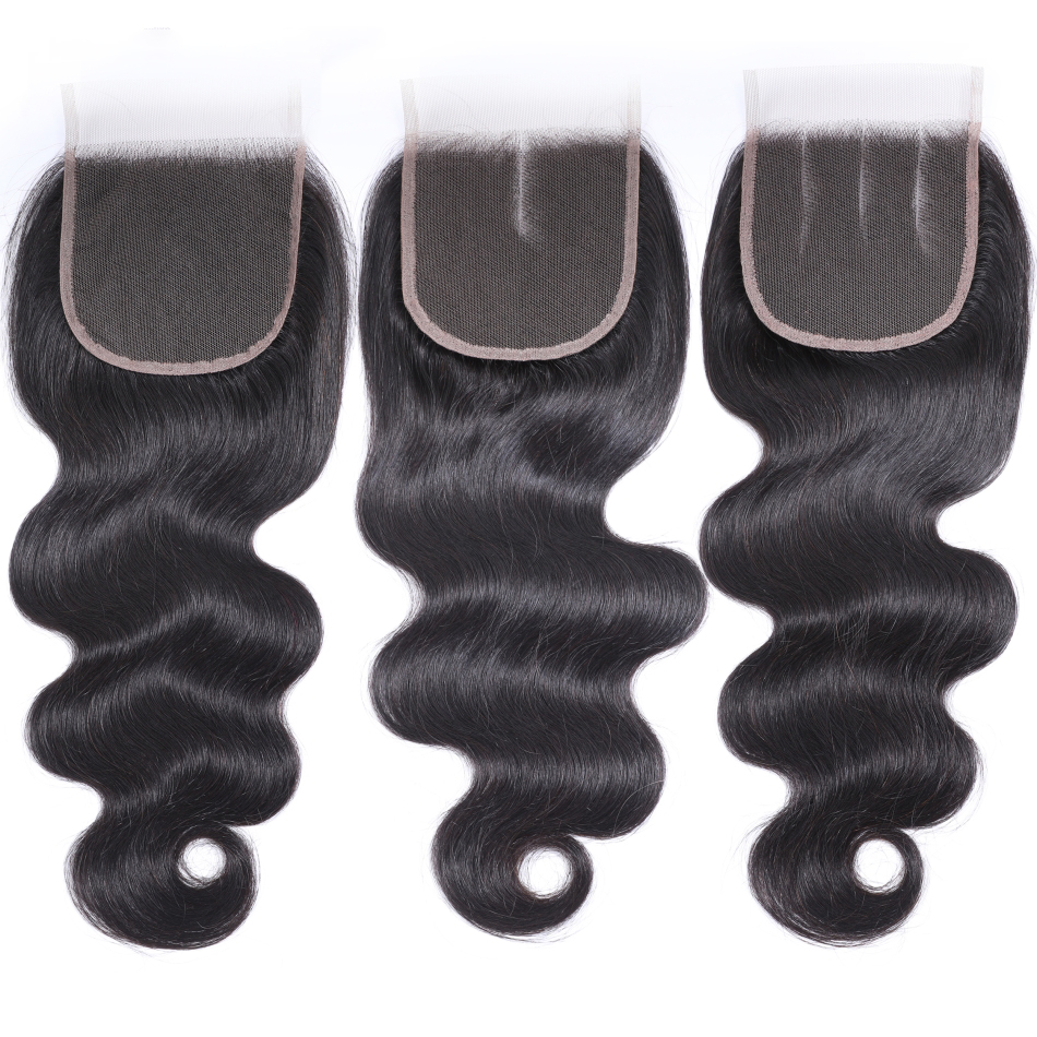 4 Bundles Human Hair With 4x4 Lace Closure,100% Vietnamese Human Hair Extensions For Black Women Straight Body  Deep Water Wave