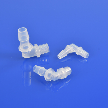 Plastic Elbow Connectors M8 M10 1/4-28UNF Barb to Male Thread