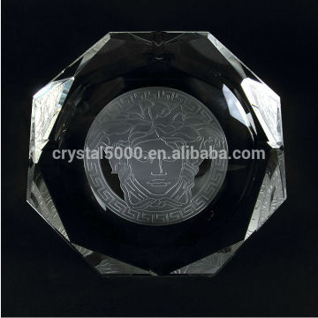 Octagonal crystal ashtray high quality K9 crystal ashtray gift