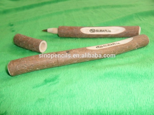 BSCI certificated creative art ball pen wood sticks ball pen with top