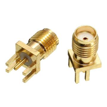 SMA Female Connector Edge Mount Gold Plating