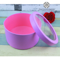 Couvercle et Bas Round Flower Box avec fenêtre en PVC