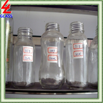 small glass milk bottles