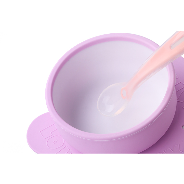 flower shape silicone baby suction bowl