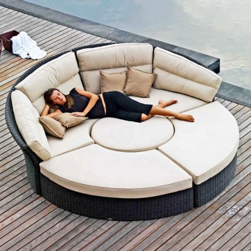 Wholesale Patio Daybed Rattan Pool Day Bed Sofa