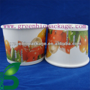 biodegradable PLA paper salad container