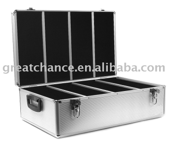 Aluminum 800 Disk Storage Large DVD Case Box Organizer