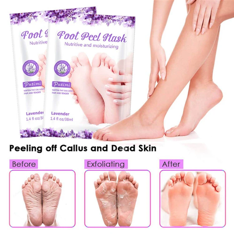 OEM 2 Pairs Exfoliating Best Effective Dead Skin Removing Foot Mask