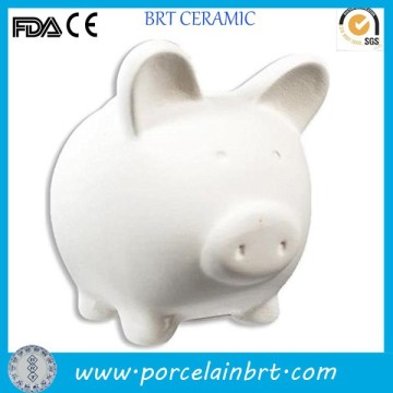 bisque ceramics piggy bank with your own design for gift,souvenir