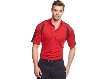 Colorblocked Performance Golf Polo