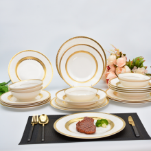 Luxury Embossed Real Gold Wedding Banquet Table Setting