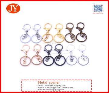 different color metal lobster clasps with key ring