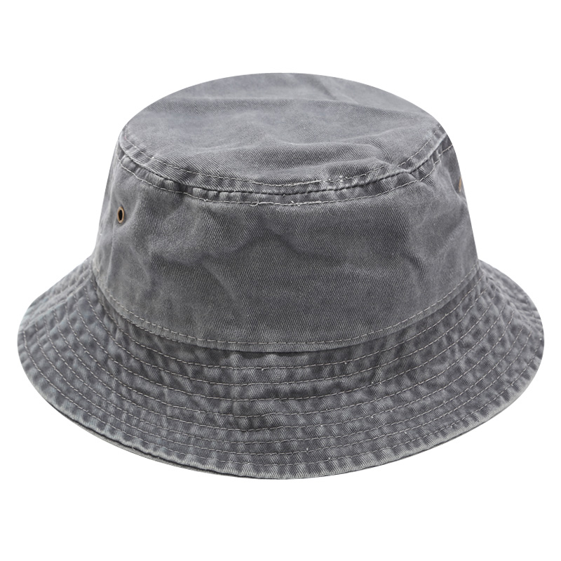 Wholesale plain washed frayed bucket hat