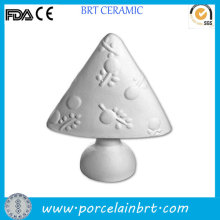 Christmas ornament fancy tree Bisque