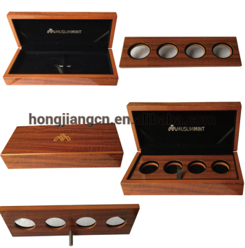 Wood Coin Presentation Cases and Display Boxes