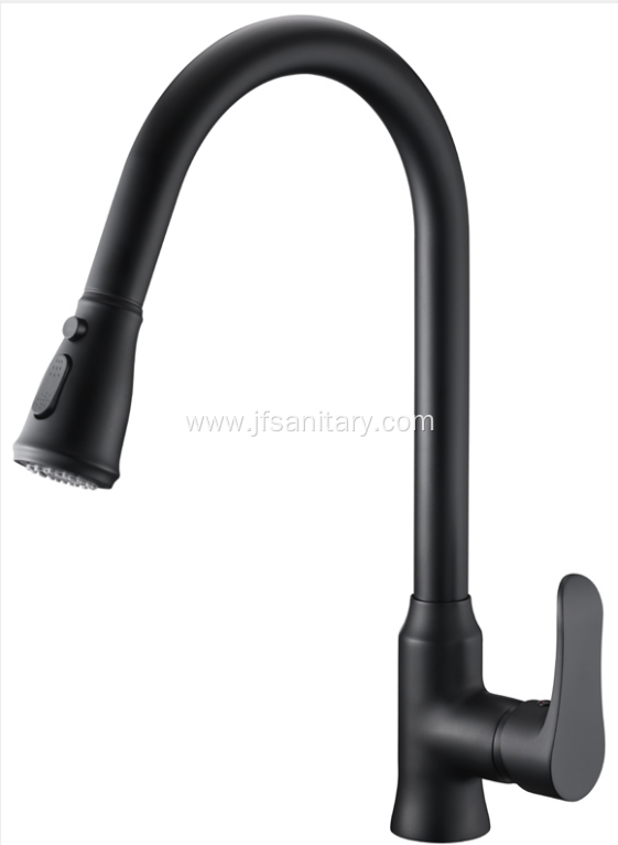 High Quality Matte Black Pull Down Kitchen Faucet