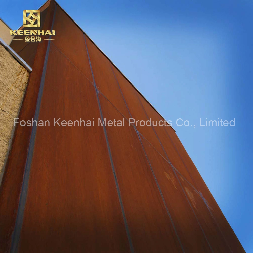 Red Rusting Wall Cladding Corten Steel Plate Facade (KH-CS-09)