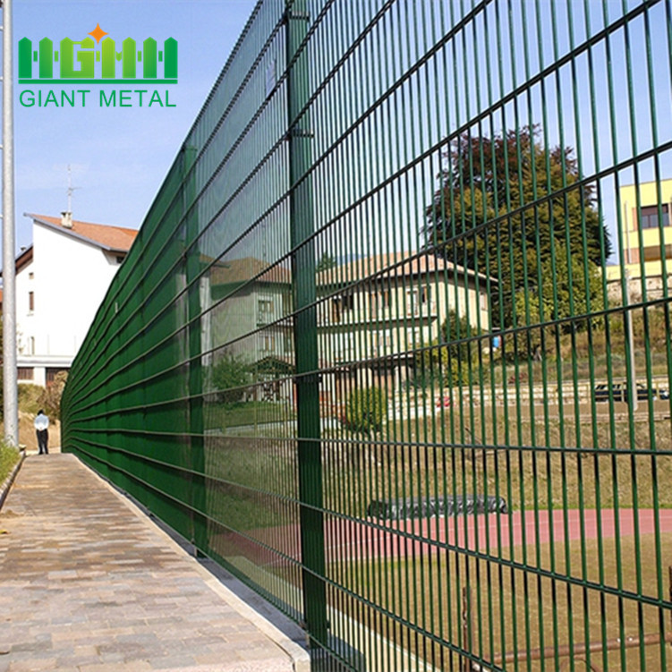 double horizontal wire hot dip galvanized surface fence