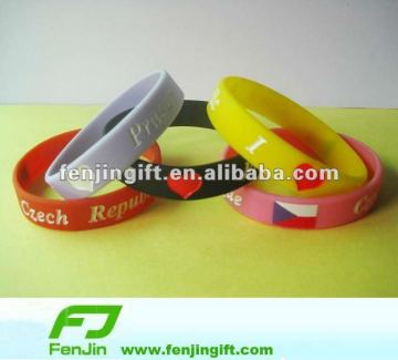 country flags silicone bracelet,flag printed silicone bracelet