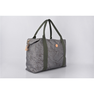 Nylon and Saffiano Leather Rains Duffle Multi-purpose Bag
