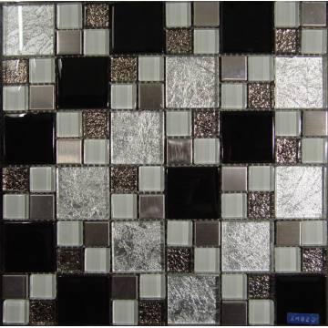 Mosaico de cristal de hoja de plata