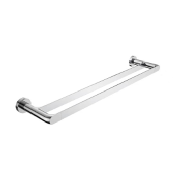 Bathroom Wall Double Towel Bar Chrome