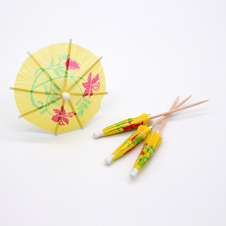 Factory Direct Promotion Cocktail Umbrella Picks Decorative Toothpicks For Party