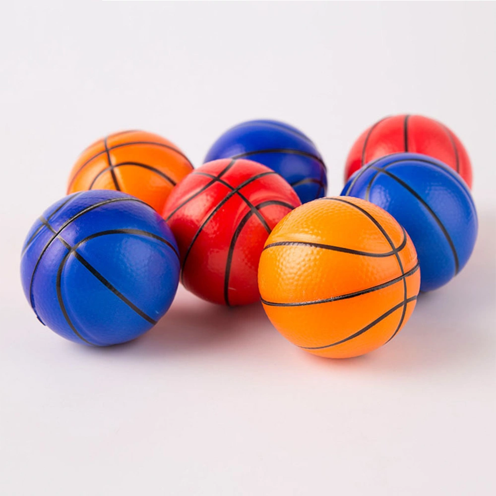 Superstarer 6.3cm PU Foam Elastic Orange Basketball Children Training Sponge Pet Toy Ball Customization