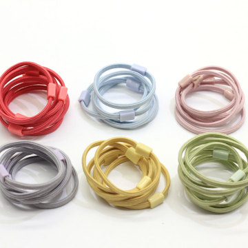 Assorted Candy Color Tiny Baby Girls Hair Ties No Crease Hair Bands Bulk 100Pcs Elastic Rubber Ponytail Holders Headband