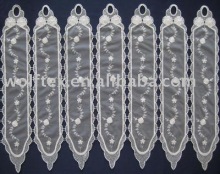 Cafe Curtain (Embroidered + Lace Edging)