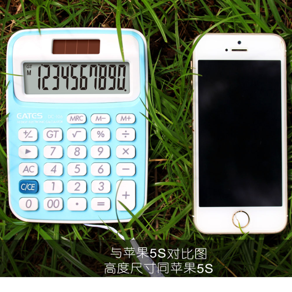 Korean School Supplier Promotion Gift 10 Digits Pocket Calculator Solar Power Cute Small Size Colorful Mini Calculator