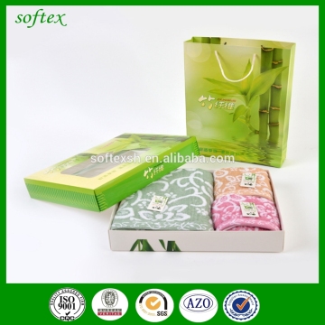 luxury bamboo towel gift box 34x74cm