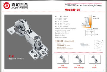 Jieyang Hardware Hinge Manufacturers Two Sections Strengh Hinge