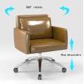 Low Back PU Leather Rotating Leisure Chair