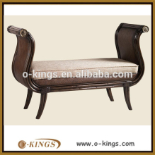 Antique wooden bed stool bed end stool