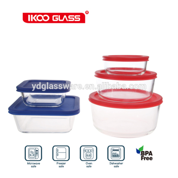 food safe/microwave safe/freezer safe pyrex airtight glass container