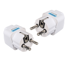 EU Plug to Universal Travel Charger Adapter for France, Germany, Russia, Bali, and Maldives