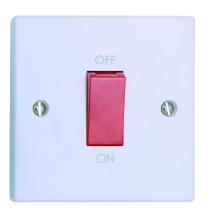 45A 1 GANG COOKER SWITCH