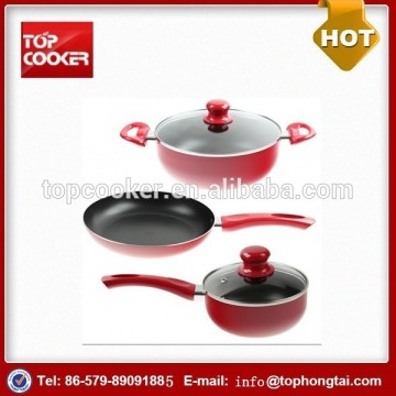 5PCS Aluminum Nonstick Induction Compatible Kitchen Cookware Sets