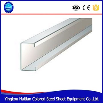 Cold formed galvanized C purlin for steel fabrication