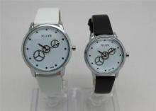 Leather strap round couple watch set  gear second disc big