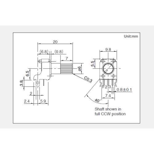 Rk09k series Rotary potentiometer